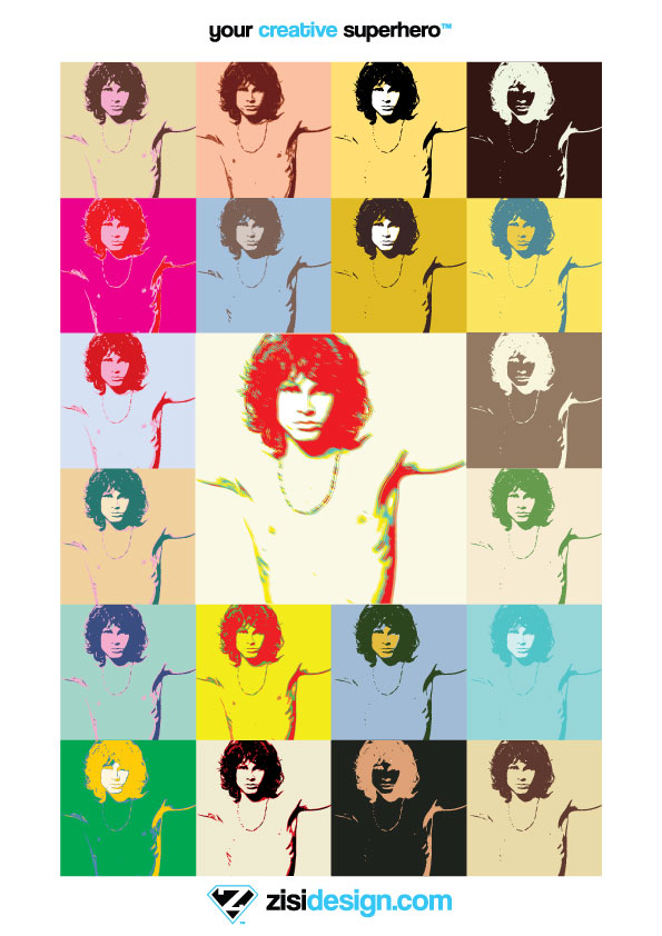 free vector Pop Art Jim Morrison The Doors Poster Vector